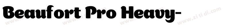 Beaufort Pro Heavy字体转换